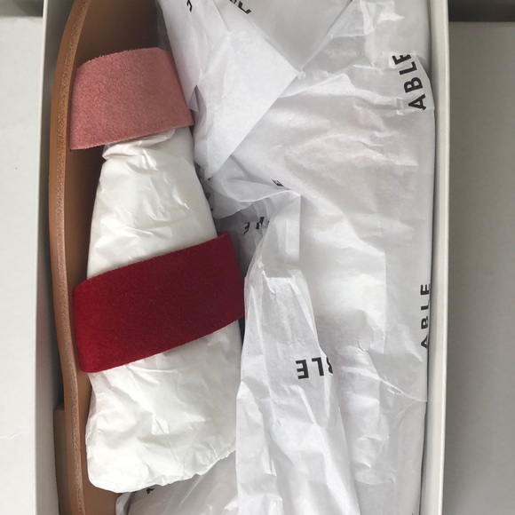 NWT Joselyn Double Strap Flat Rose Sandal by ABLE - Picture 5 of 6